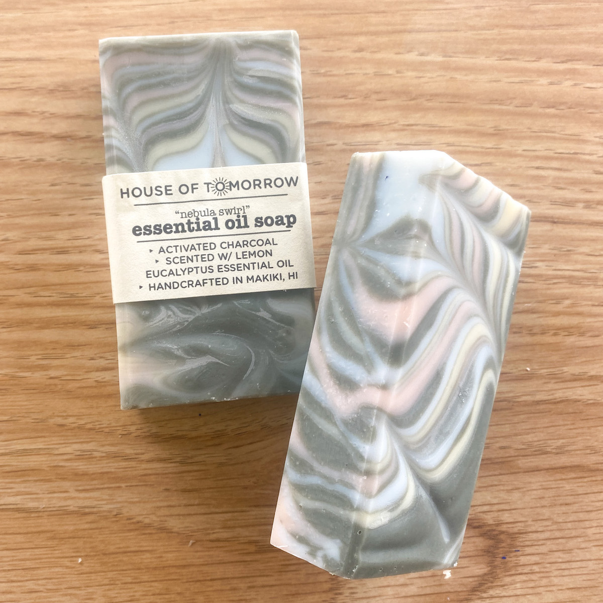soap wrapped in paper cigar band